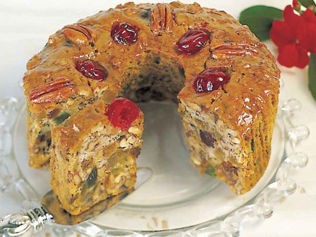 Light glace fruit cake